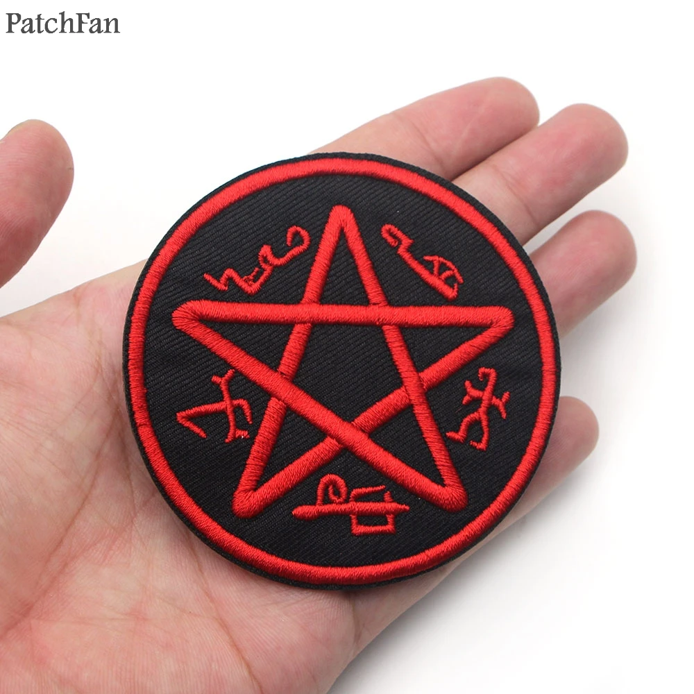 Patchfan Сверхъестественное SPN rune аппликация нашивки наклейки швейная сумка Джерси одежда para куртка значки железная футболка A0823