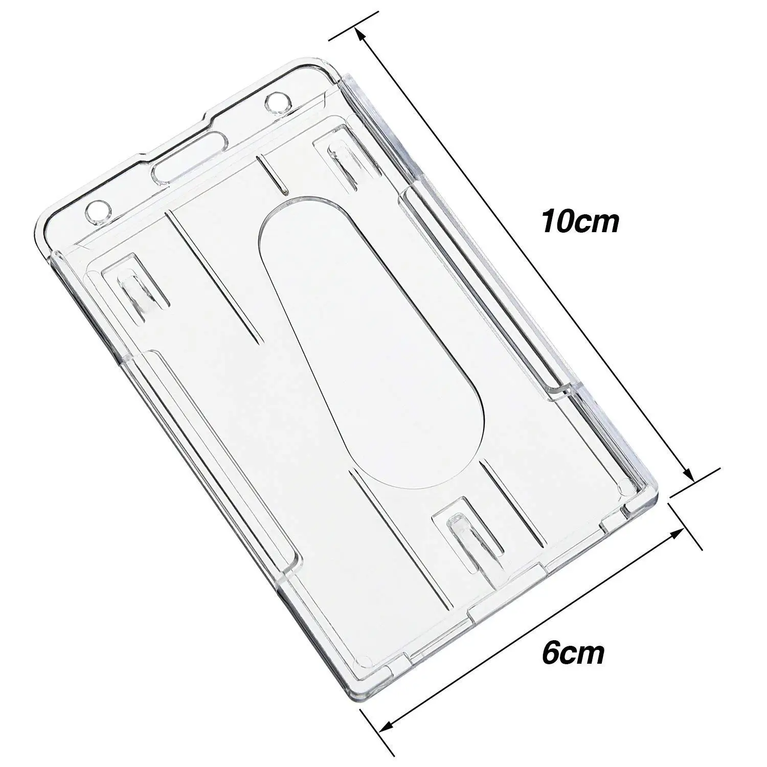 XRHYY 10 упаковок прозрачный вертикальный(2-3 карты) держатель удостоверения личности чехол жесткий пластик прозрачный 2-сторонний Сверхмощный Рабочий чехол для кредитной карты