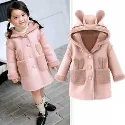 2 цвета зимняя куртка для маленьких девочек толстые куртки пальто дети теплый внутренний бархатные пальто для девочек верхняя одежда и