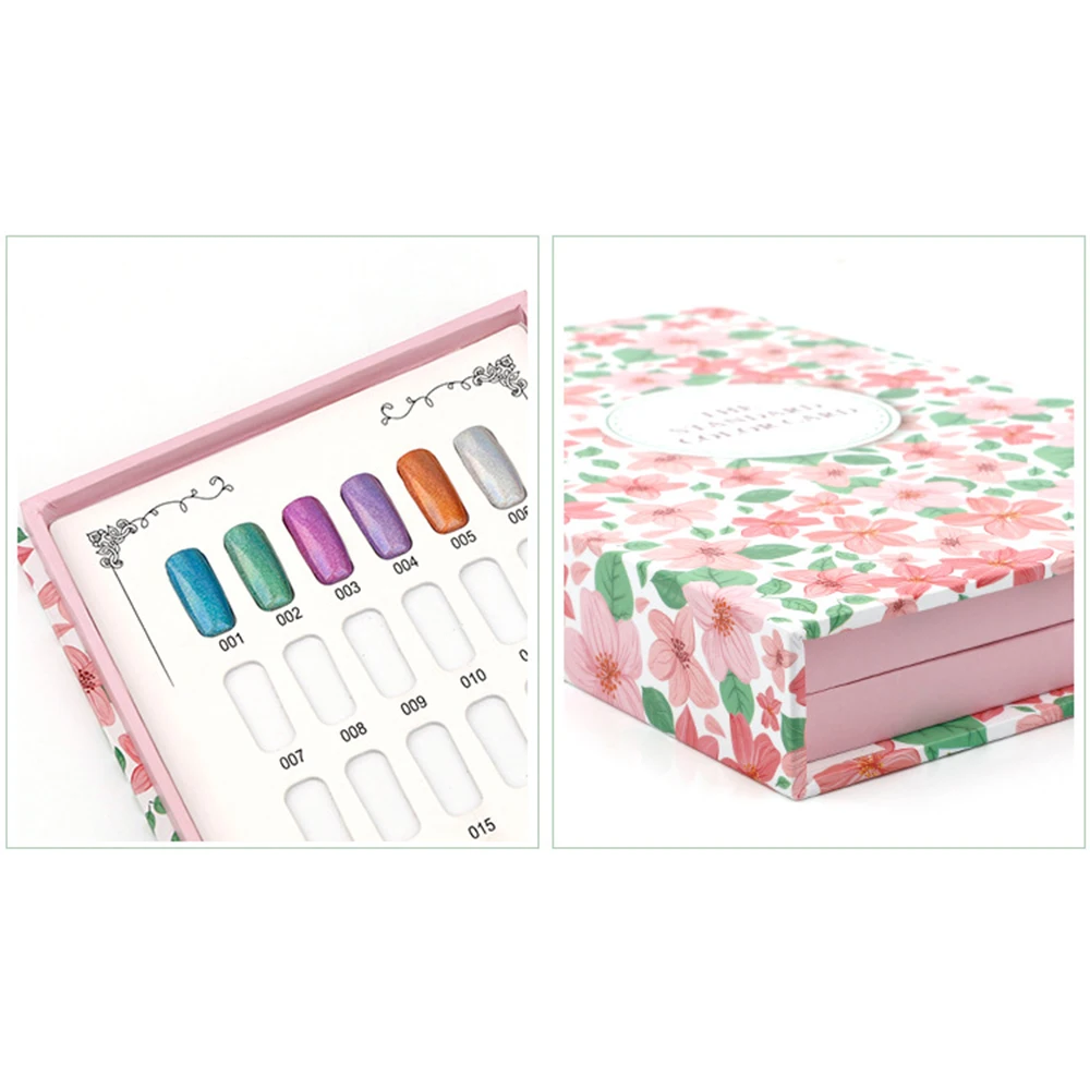 

False Nail Color Book Display Gel Polish Card Palette Varnish Practice Board Nail Showing Shelf Manicure Tool