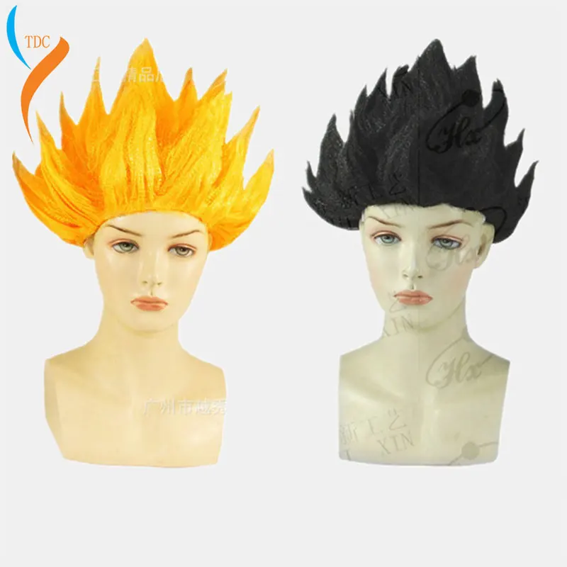 

high quality Goku Cosplay Wigs Dragon Balls Super Saiyan Blue Red Black Yellow Goku Peluca Anime Men Adult Women Hair