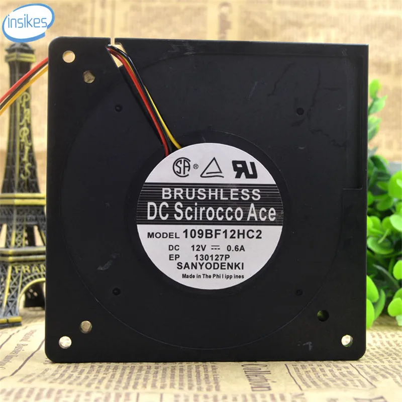 109BF12HC2 турбонагнетатель Вентилятор охлаждения DC 12V 0.6A 12032 12 см 120*120*32 мм 3 провода |