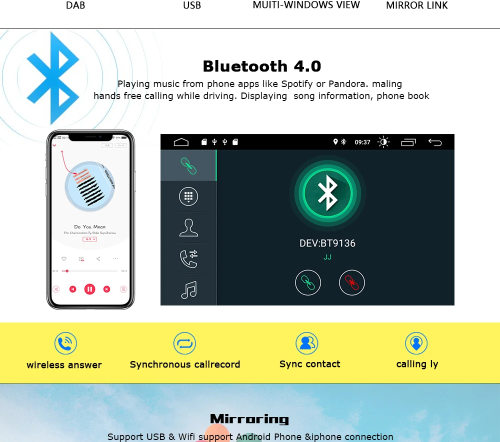 Perfect Josmile 1 din Car Multimedia  DVD audio Android 9.0 For BMW E90/E91/E92/E93 Navigation 3 Series GPS Player Bluetooth Wifi  OBD2 4