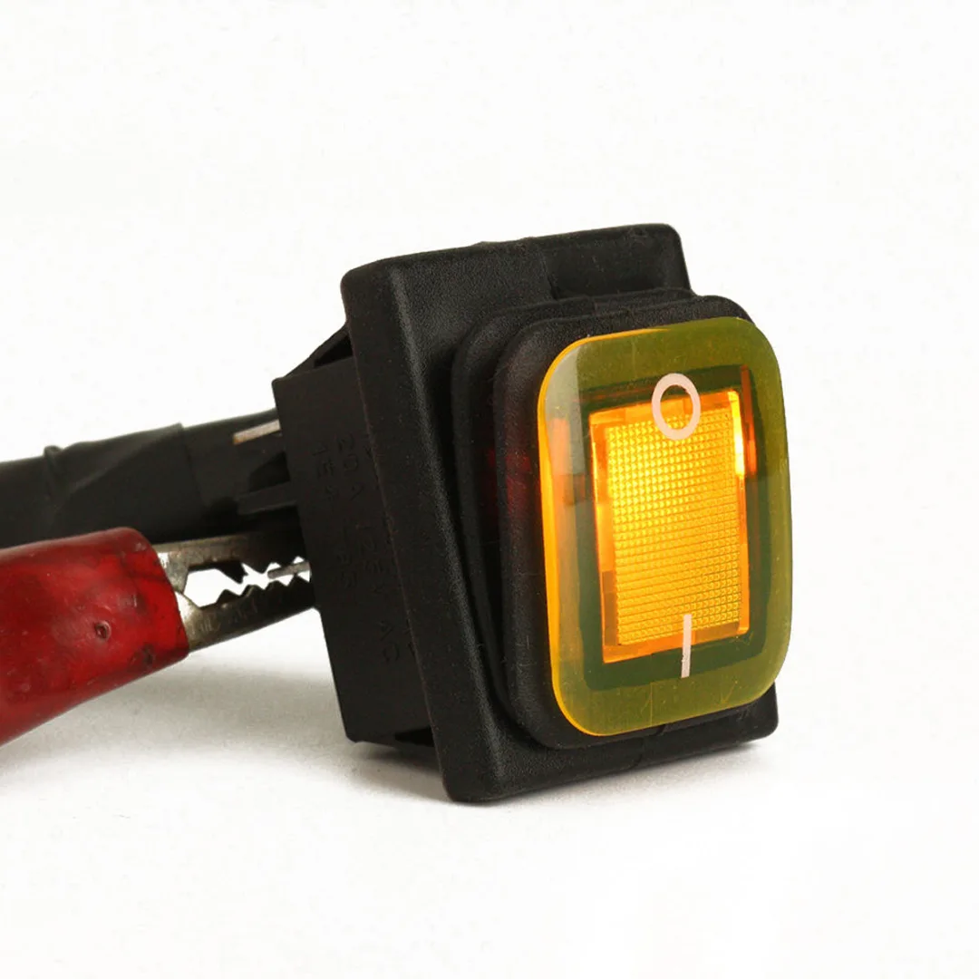 1pcs Waterproof Car Boat Marine On-Off 4 Pin LED Rocker Toggle Switch Momentary