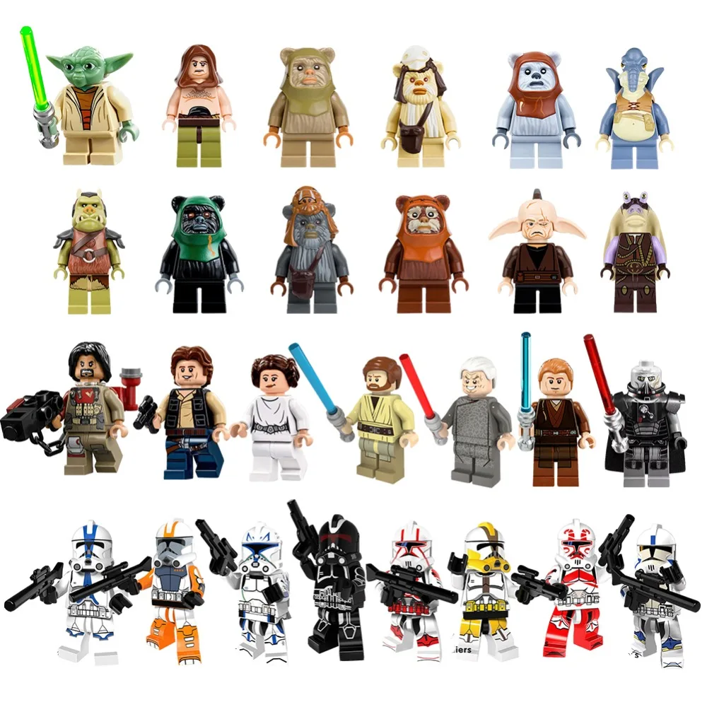 star wars lego minifigures set