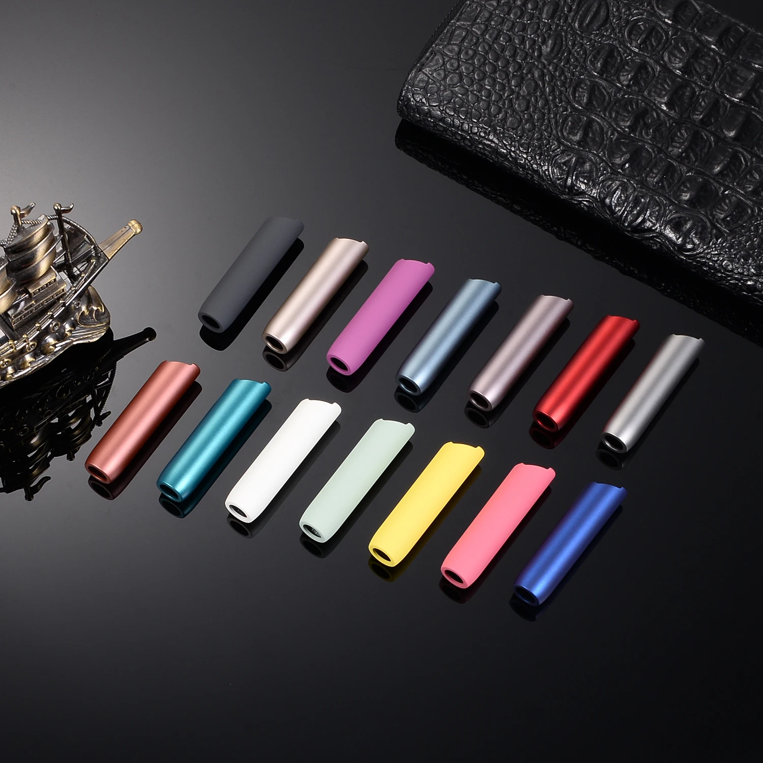 New Colorful Cap Mouthpiece Shell For IQOS 3.0 Cigarette Case Metal Cover Case Replaceable Outer Case Button 4