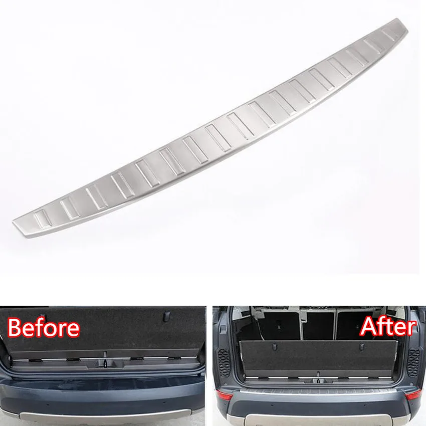 

YAQUICKA Stainless Steel Car Rear Door Outside Bumper Protector Sill Scuff Plate Trim For Land Rover Discovery 5 17 Car-styling