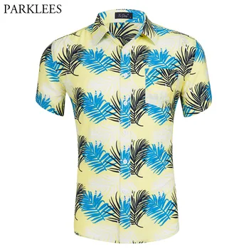 

Mens Short Sleeve Hawaiian Shirt Plus Size Beach Dress Shirts Men Casual Party Holiday Vacation Floral Shirt Camisa Hawaiana XXL