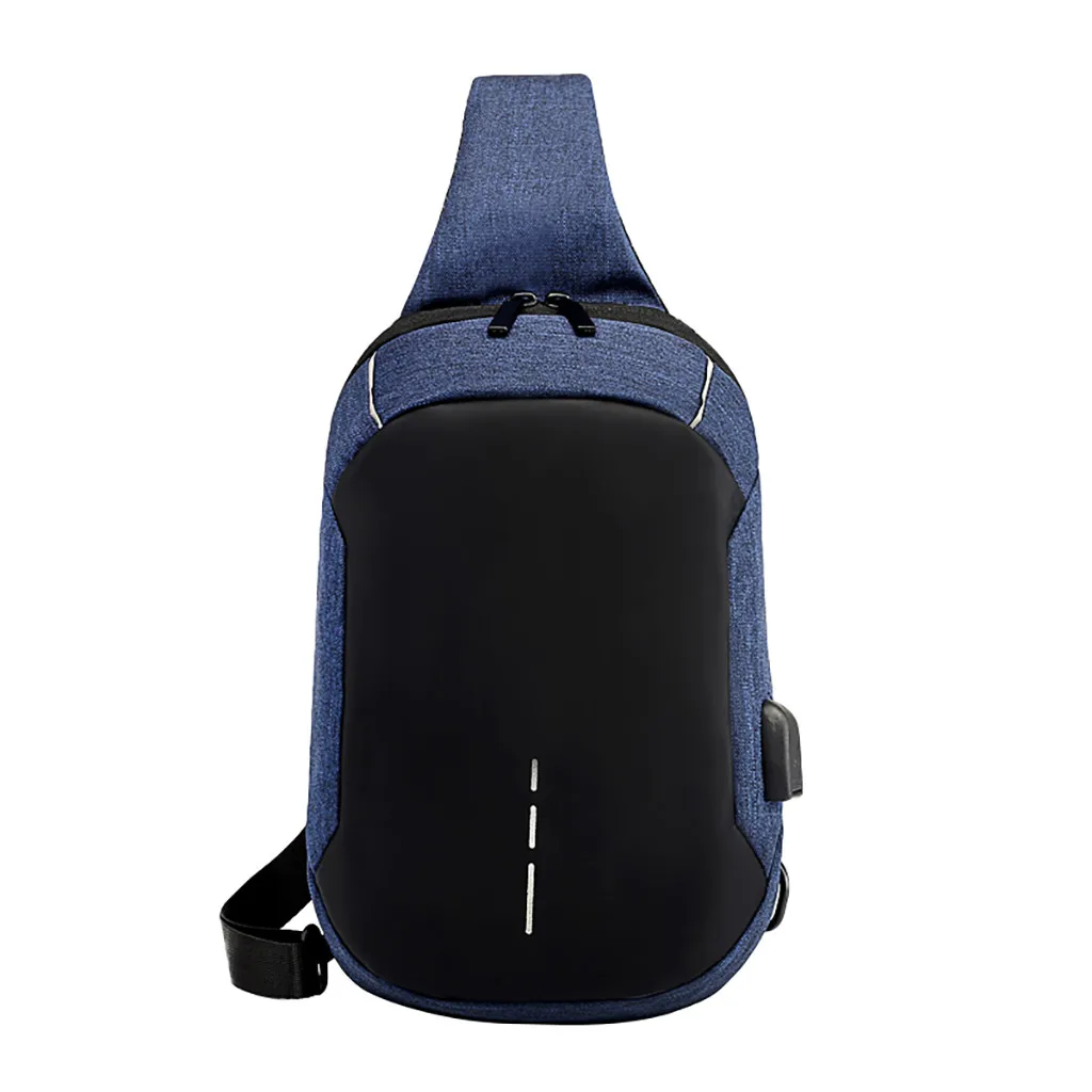 

Bag Man Cross Body Men Multifunctional Beach Casual Waterproof Chest Pack USB Charging Interface Sports Outdoor Chest Bag