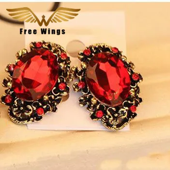

New Fashion Women Jewelry Retro Luxury Gem Crystal Earrings B2/30D