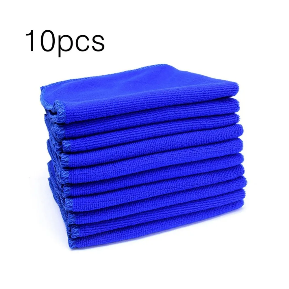 

10pcs 30x30cm Large Microfiber Clean Cloth Professional Car Soft Cloth Auto Wash Towels Duster Rags Home Kitchen Cleaning Tools