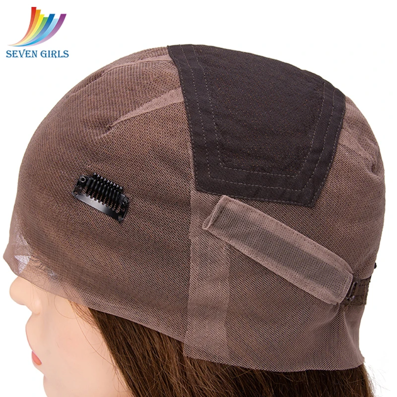 Sevengirls Glueless #6 Color Straight Pre Plucked Hairline Full Lace Human Hair Wigs Brazilian Wigs With Baby Hair Free Shipping