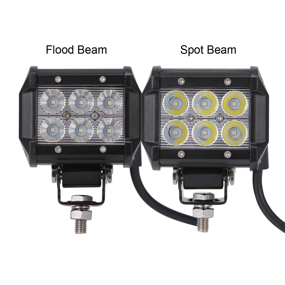 

Hot sale! 18W 4'' LED Work Light Bar 12V 24V Car Motorcycle ATV SUV 4X4 Truck Auto Wagon Fog Headlight For YAMAHA HARLEY