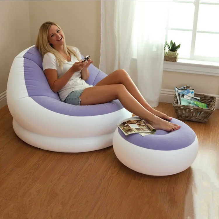 Beach Portable Outdoor Furniture Air Bed Inflatable Hammock Sleeping Bag Camping Air Sofa Nylon Polyester Lazy Bag Environmental