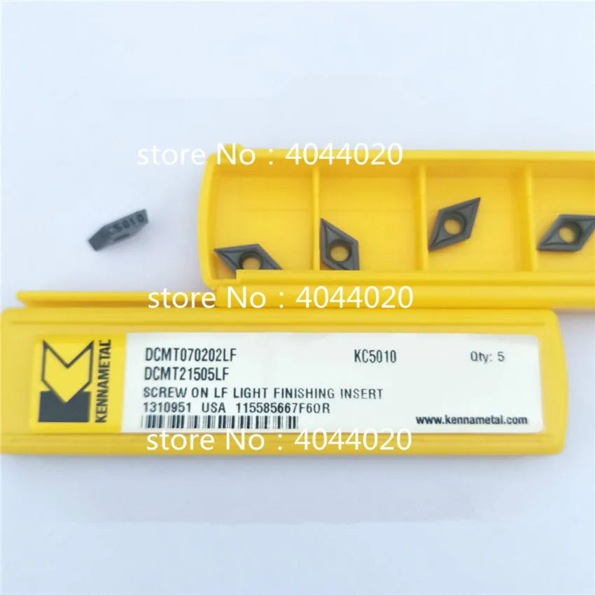 Kennametal DCMT070202LF KC5010 DCMT21505LF KC5010 5pcs carbide inserts ...
