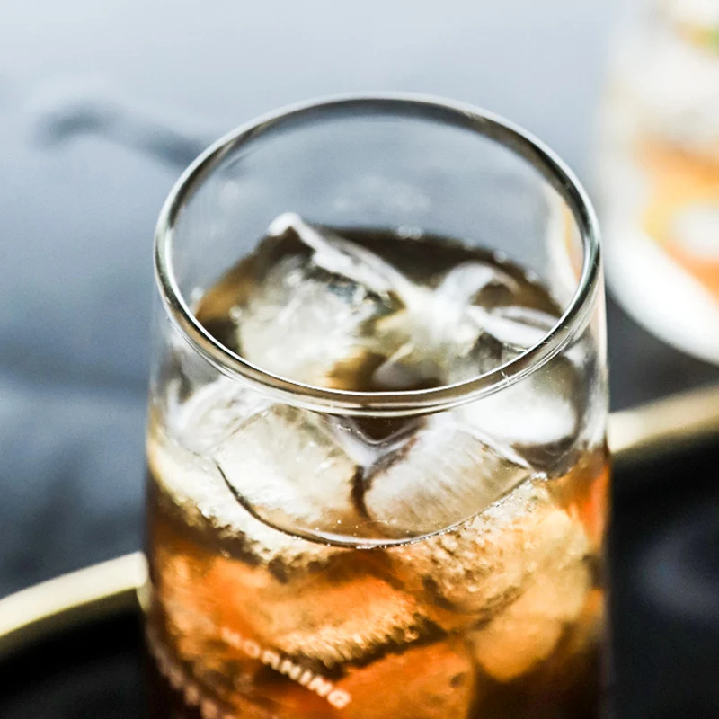 1Pc Glass Cup Large Beer Coffee Cup Transparent Glass Beer Coffee Mugs Breakfast Juice Milk Cup Glass Home Office Mug Drinkware (3)