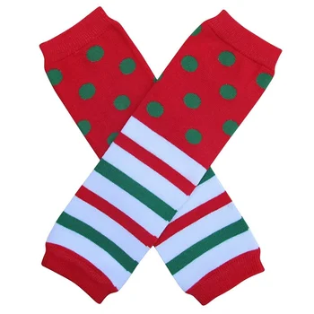 

9Inch Xmas Newborn leg warmers Stripe Polka dot design Baby cotton leggings arm warmers