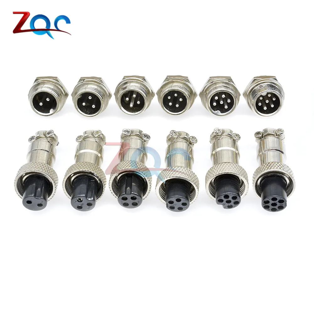 

GX12 2/3/4/5/6/7 Pin Male + Female 12mm L88-93 Circular Aviation Socket Plug Wire Panel Connector with Plastic Cap Lid