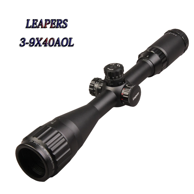 Горячая LEAPERS 3-9X40 Riflescope Mil Dot рихткрус оптиче Zicht Jacht рихткийкер тактическая оптика страйкбол пневматические пистолеты прицелы