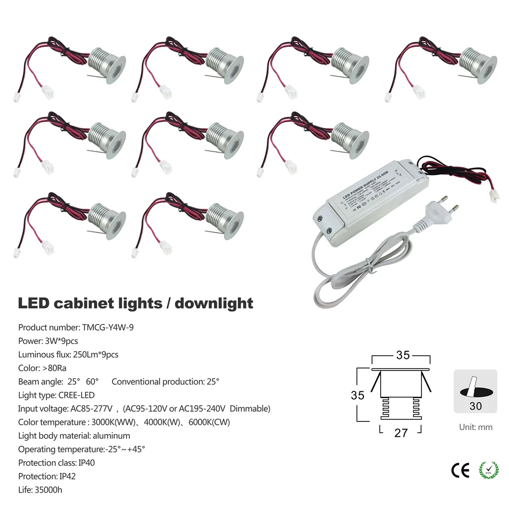 mini luz de led para tamanhos luminária embutida para feixe iluminação para armário de modos de iluminação