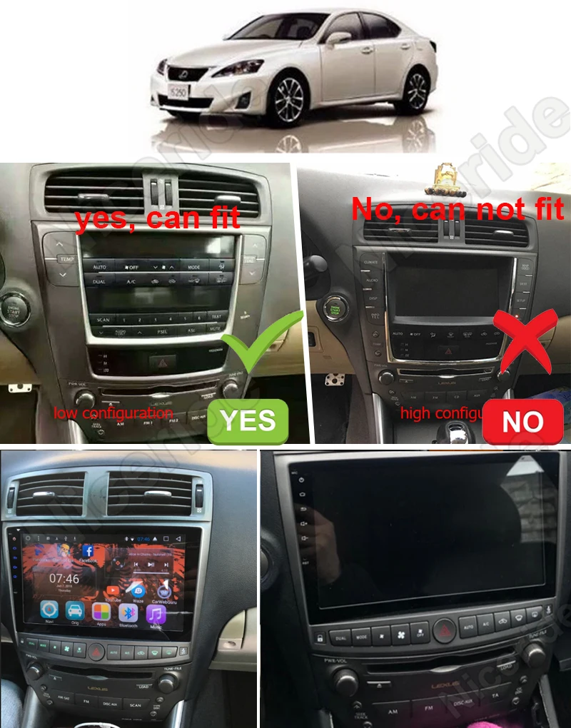 Discount 10.2" Android 8.1 Car Stereo radio gps For Lexus IS250 IS200 300 IS350 2005 2006 2007 2008-2011 dvd multimedia head unit bt wifi 42