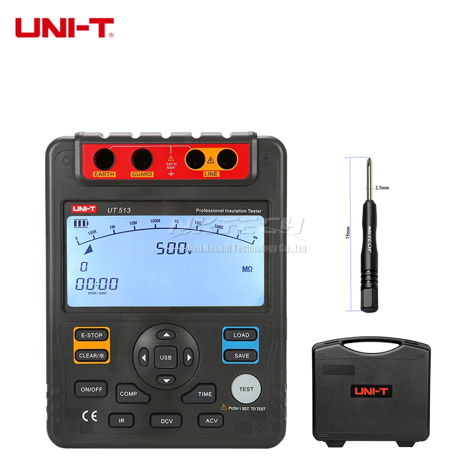 UNI T UT513 5000V Megger Insulation Earth Ground Resistance Tester