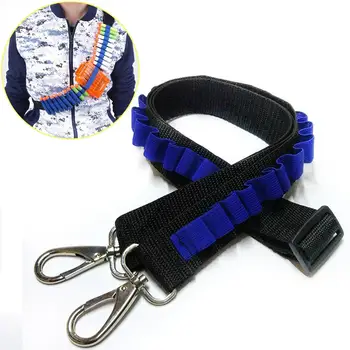 

For NERF Adjustable Tactical Clip Straps Able To Hold 20pcs Soft Bullets And One Bullet Clip Toy Gun Accessories Gun Battle Prop