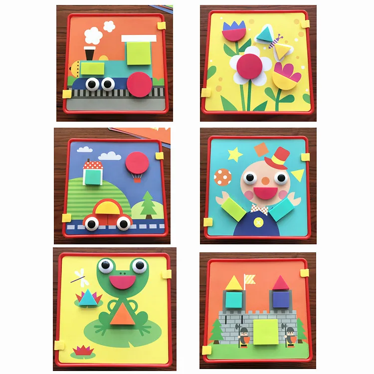 3D пазлы, игрушки для детей, композитная картина, головоломка, креативная мозаика, гриб, набор для ногтей, кнопка, художественная детская игрушка