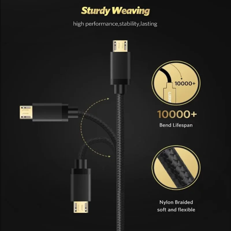 Кабель Micro USB для быстрой зарядки 2 А шнур синхронизации данных мобильных