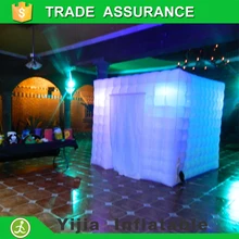 High quality white color photo booth backdrop inflatable photo booth led with curtain