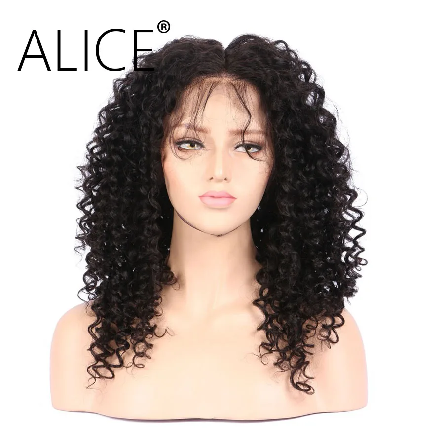 ALICE 360 Frontal Wig Bleacked Knots Brazilian Curly Human Hair Wigs (2)