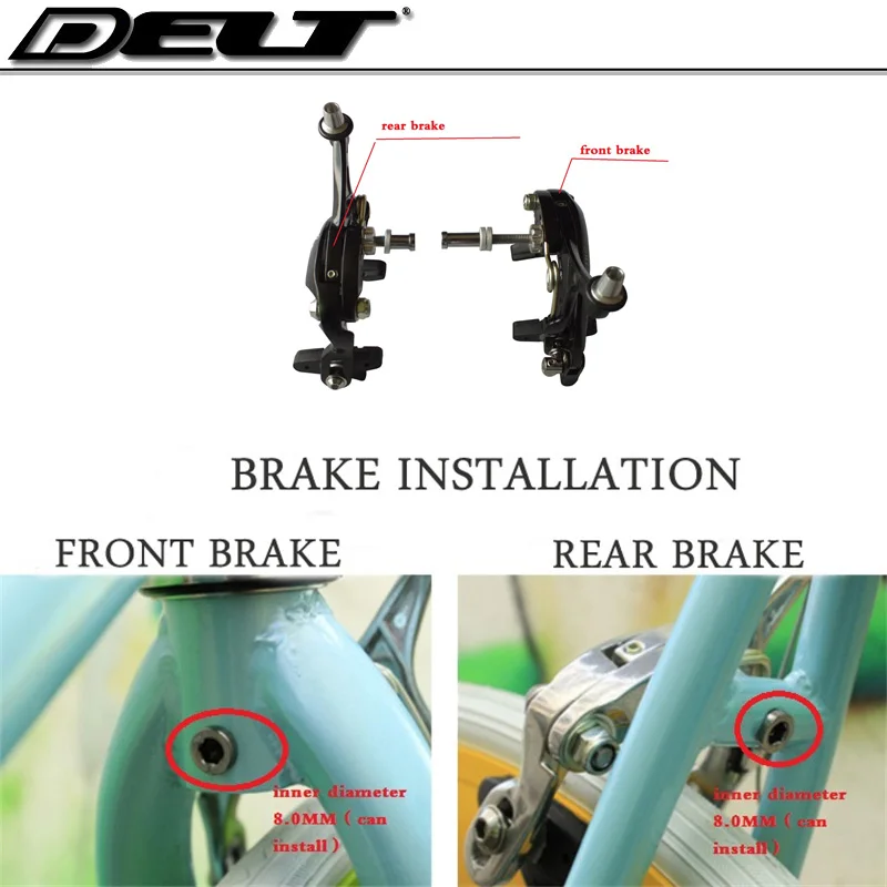 1 комплект дорожный городской тормоз велосипед велик суппорт C тормозной боковой тормозной механизм подвеска суппорта гайка Длина рукоятки для 47-62 мм черный белый