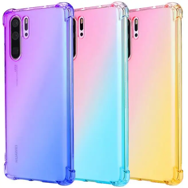 

Huawei P30 pro Nature Discoloration Transparent Silicone Soft Back Cover for Huawei P30 pro 30 lite nova 4e Case coupe fundas