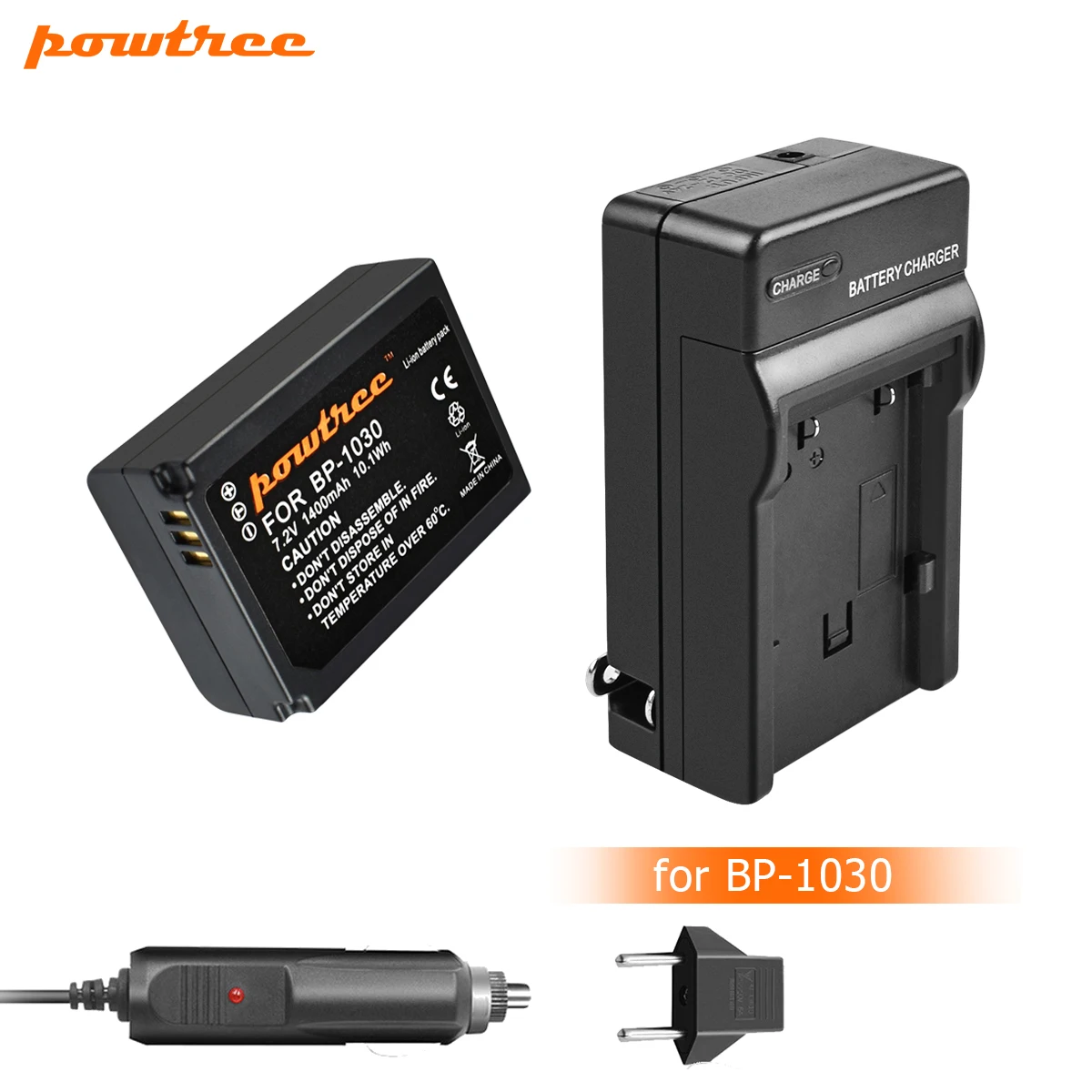 Powtree 7,2 V 1400mAh BP-1030 BP1030 BP1130 BP-1130 Аккумулятор для камеры+ зарядное устройство для samsung NX200 Аккумулятор для камеры L10 - Цвет: 1X Battery Charger