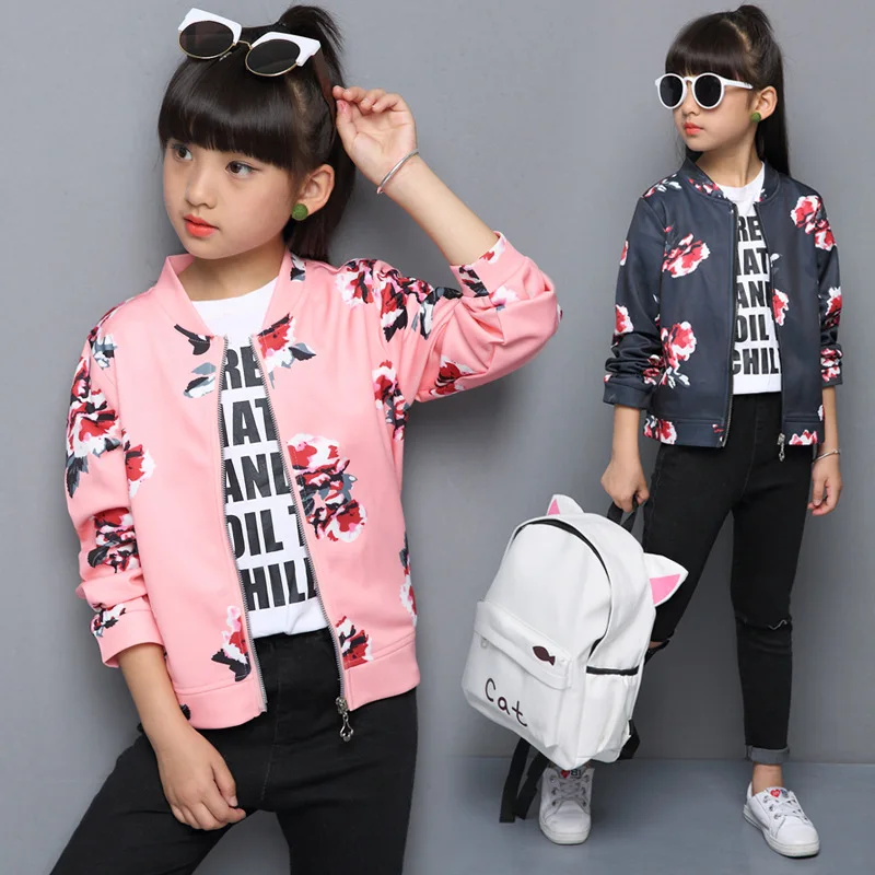 Roupas Infantis Primavera Quente Moda Casual Peônia Rosa Preto Zíper Confortável Cabolsa Camisa Frete Grátis. 2020 3 High Quality Mamãe e Bebê