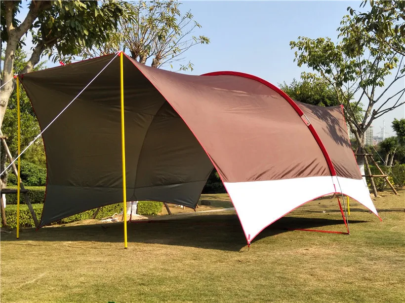 Backpacking Tent JAICOM Camping Tarp, 14 X 12FT Tarp With Poles