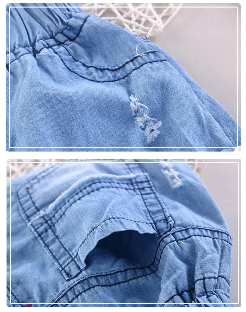 spring girls clothign sets cowboy two-piece suit for girls (3)