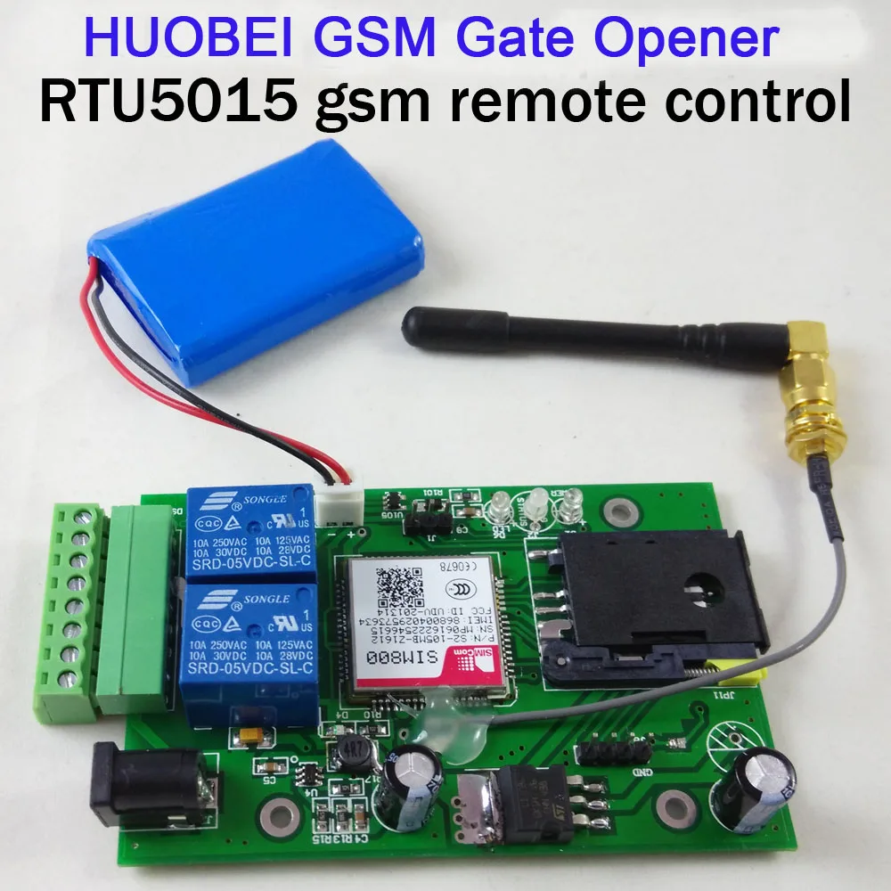 2 input1 output RTU 5015 GSM Remote relay control board gsm gate opener Backup battery supported for power off alarm with app