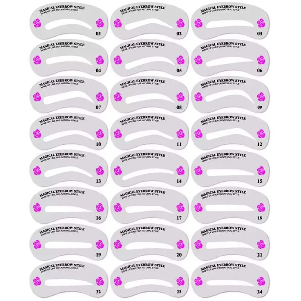 24 Styles font b Eyebrow b font font b Shaping b font font b Stencils b