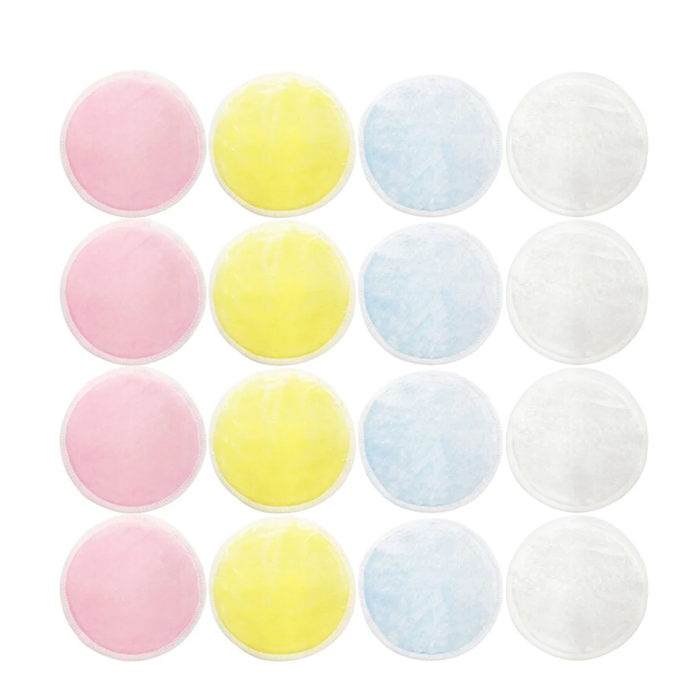 

Reusable Bamboo Puff Make up Remover Cotton Pads Make up Facial Remover Double layer Wipe Pads Nail Art Cleaning 16 pcs