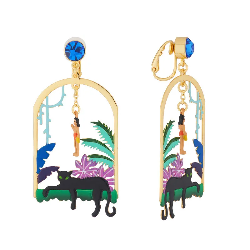 

Cleveland panther forests MAO earrings ear clip for woman