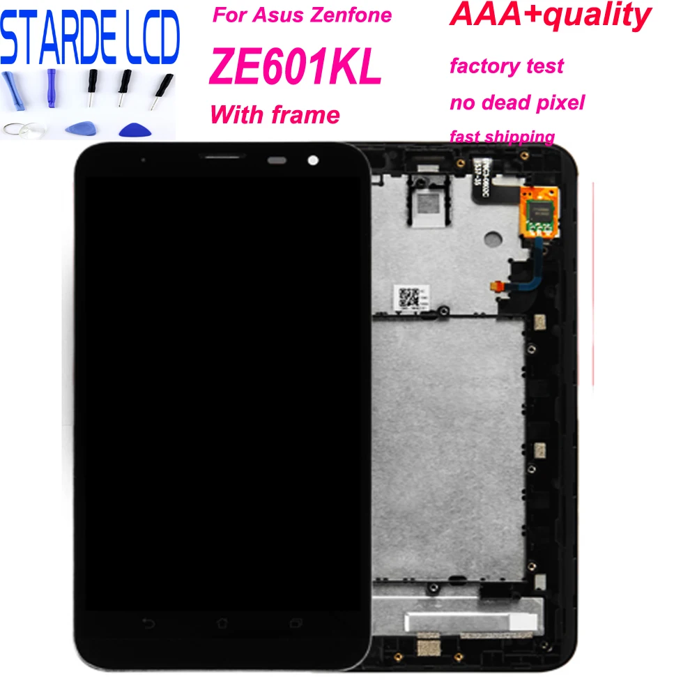 

For Asus ZenFone 2 Laser ZE601KL LCD Z011D ZE601K Display Touch Screen Panel Digitizer Replacement Parts With Frame and Tools