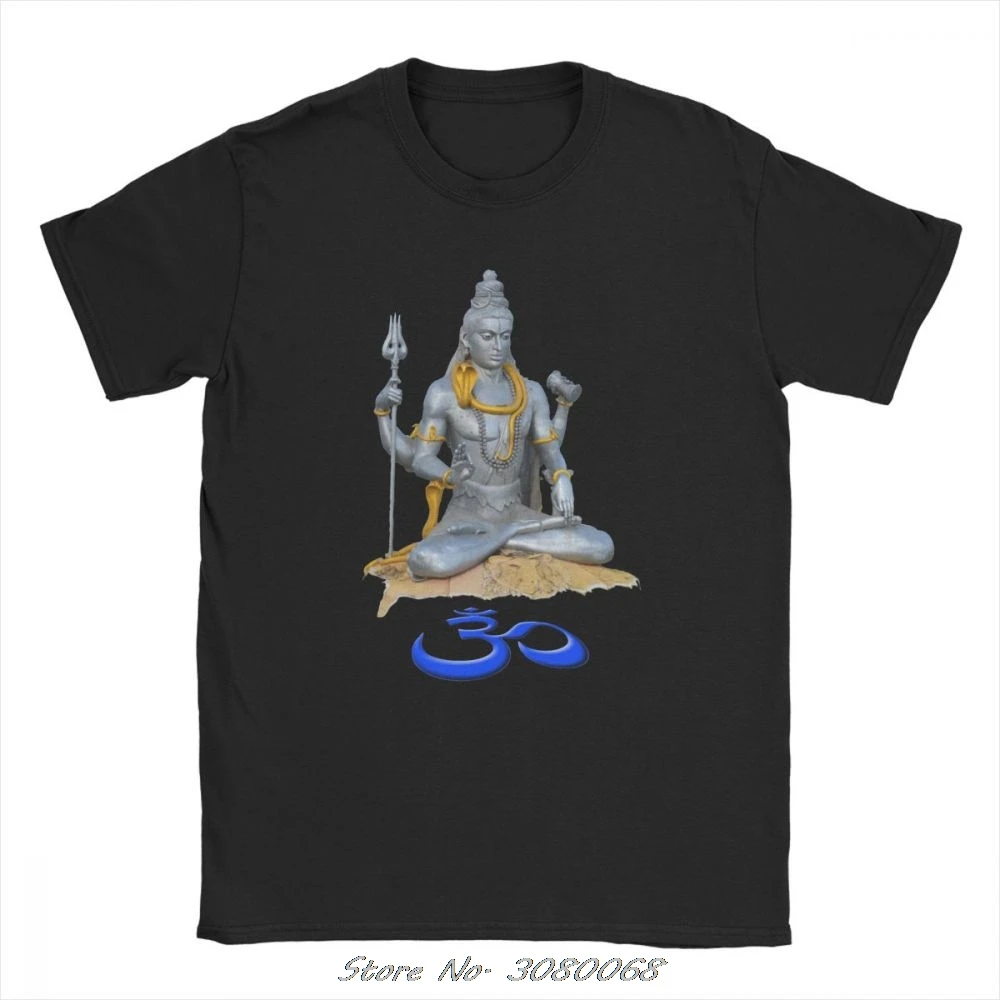 

Shiva Om T-shirts Men's Short Sleeve Hip-hop Tees O-neck Pure Cotton Clothes Summer Casual T Shirt Streetwear