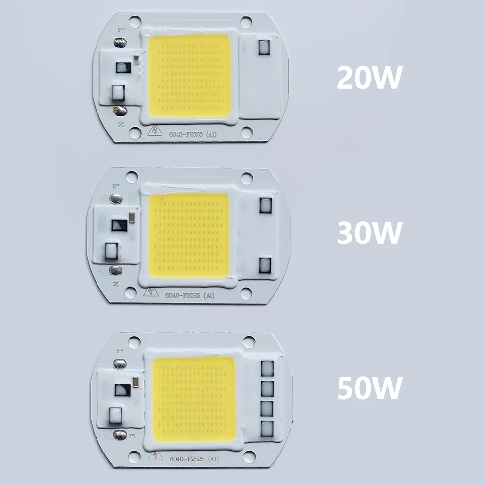 Светодиодный COB чип Smart IC высокой мощности 20 Вт 30 50 без драйвера 110 В 220 DIY Точечный