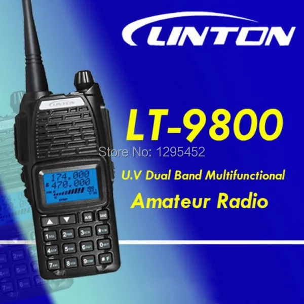 imágenes para Linton LT-9800 de banda dual LT9800 walkietalkie impermeable de Color negro con teclado 200 canales transceptor de mano el envío libre imágenes para Linton LT-9800 de banda dual LT9800 walkietalkie impermeable de Color negro con teclado 200 canales transceptor de mano el envío libre