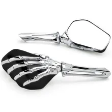 Rétroviseurs de moto squelette noirs/BlackChrome | Livraison gratuite, pour Honda VTR 1000 intercepteur Super Hawk