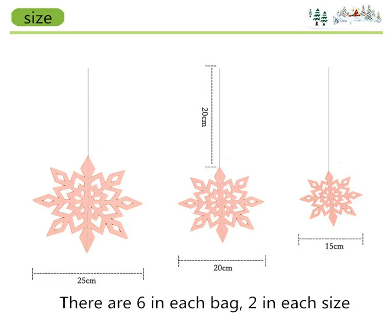 6 шт./компл. трёхмерный полый Снежинка подвесное украшение из картона вечерние Рождество с днем рождения Свадебная вечеринка украшения для дома