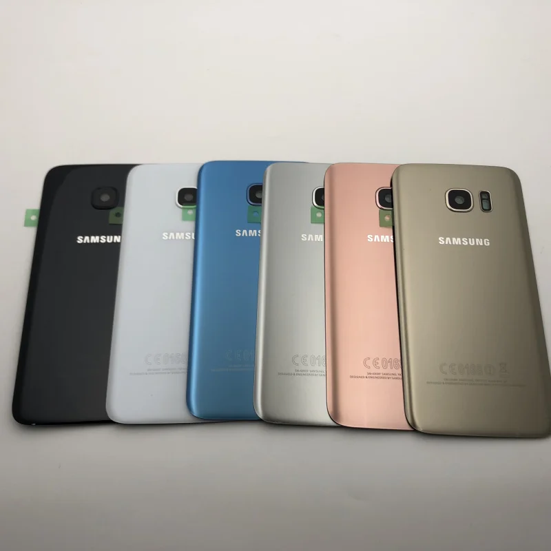 

S7 Battery Back Cover Glass Door Housing Replacement + Rear Camera Glass Lens Frame For Samsung Galaxy S7 Edge G935 G935F G9350