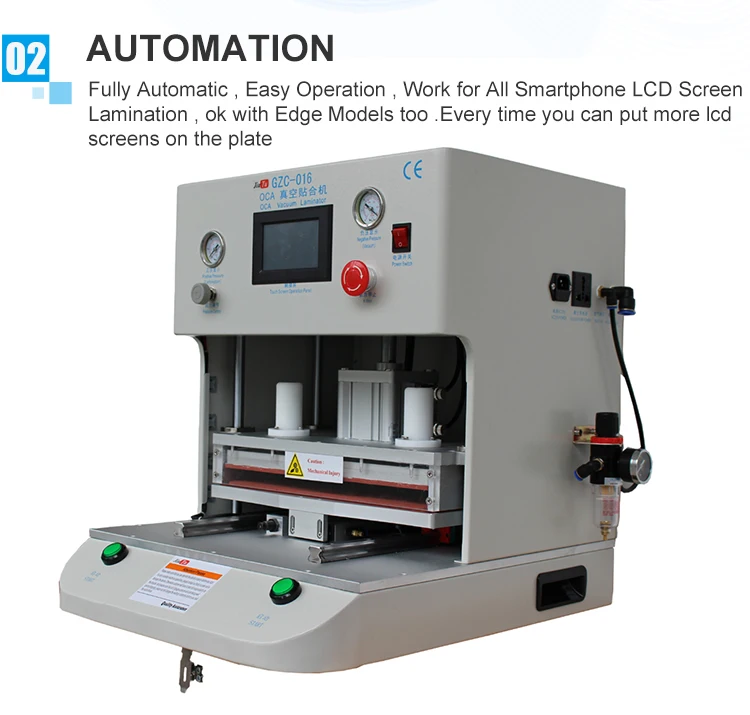 Jiutu Newest 16 inch & 16 inch OCA Automatic Laminator for iPad 6 LCD Touch Screen Vacuum Laminating Machine For Samsung S7 Edge (6)