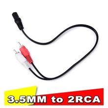 2 Male RCA Plug Y Adapter Audio Cables 3.5mm Stereo Female Mini Jack To 2 Male RCA Mini Plug Y Optical Adapter Audio 1/8 Cable
